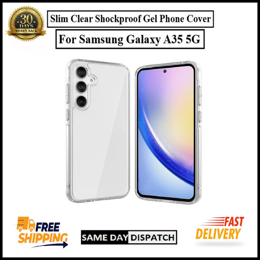 For Samsung Galaxy A35 5G Slim Clear Shockproof Gel Phone Cover