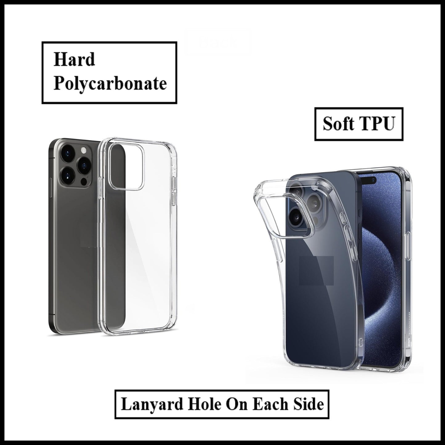 For Apple iPhone 15 Pro Slim Clear Shockproof Gel Phone Cover