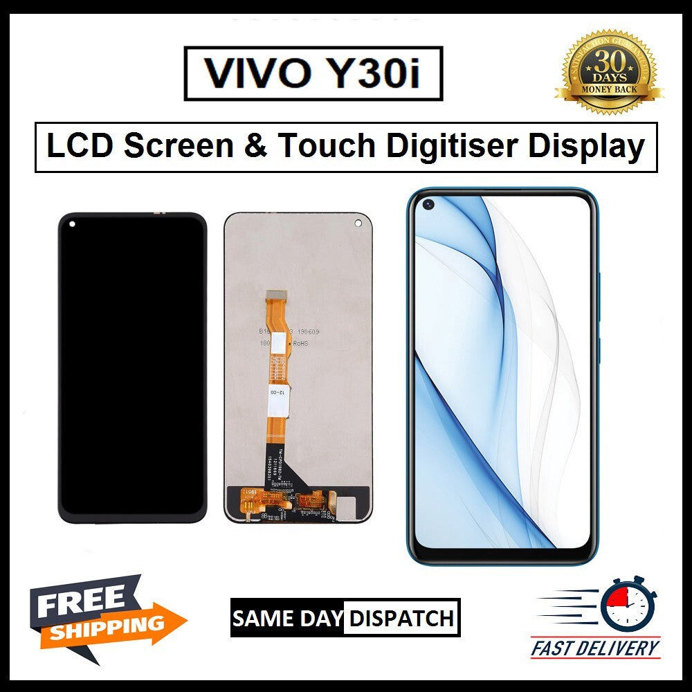 For Vivo Y30i  Display Screen Touch Digitizer Replacement  LCD