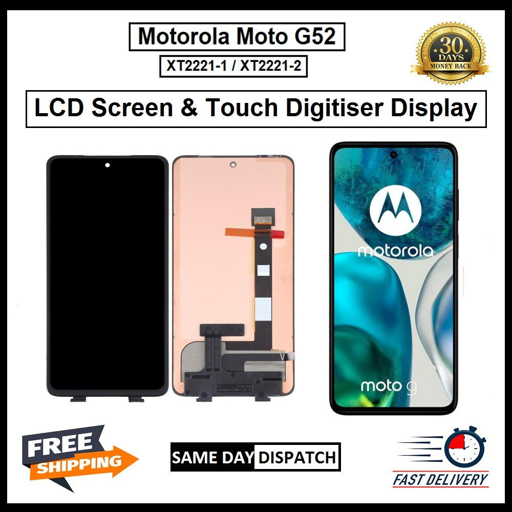Motorola Moto G52 XT2221-1/2  Display Screen Touch Digitizer Replacement LCD