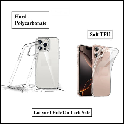 For Apple iPhone 16 Pro Slim Clear Shockproof Gel Phone Cover