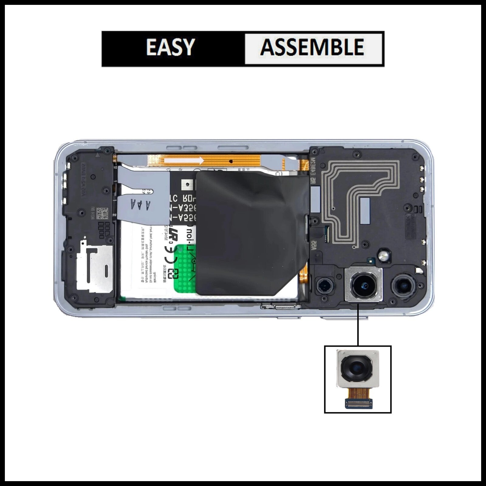 For Samsung Galaxy A55 5G / SM-A556V Genuine Rear (Back) Main Camera Replacement