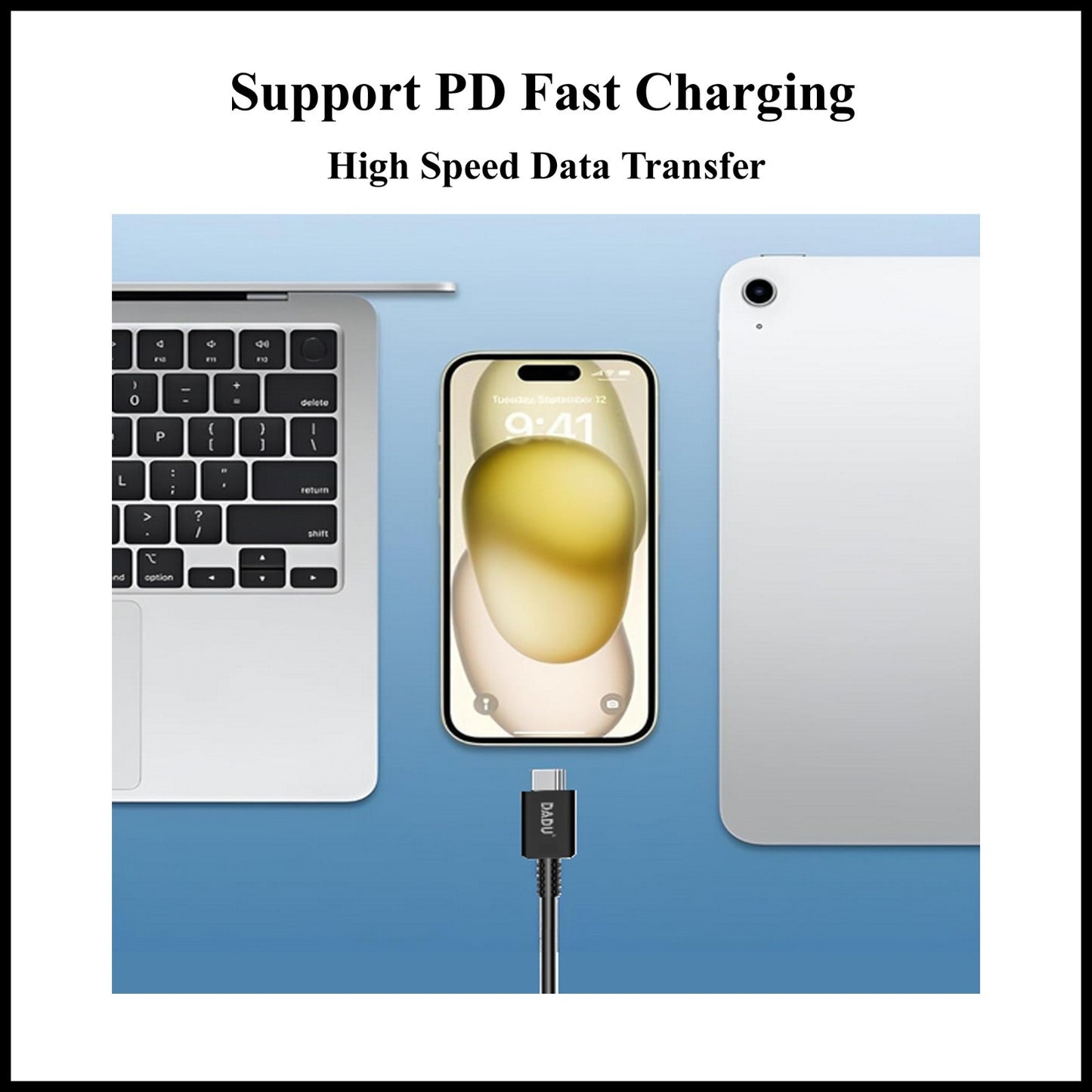 For Dadu Fast PD Type-C to Type-C Charging Cable-1M