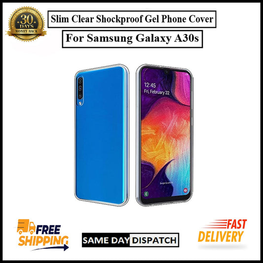 For Samsung Galaxy A30s Slim Clear Shockproof Gel Phone Cover