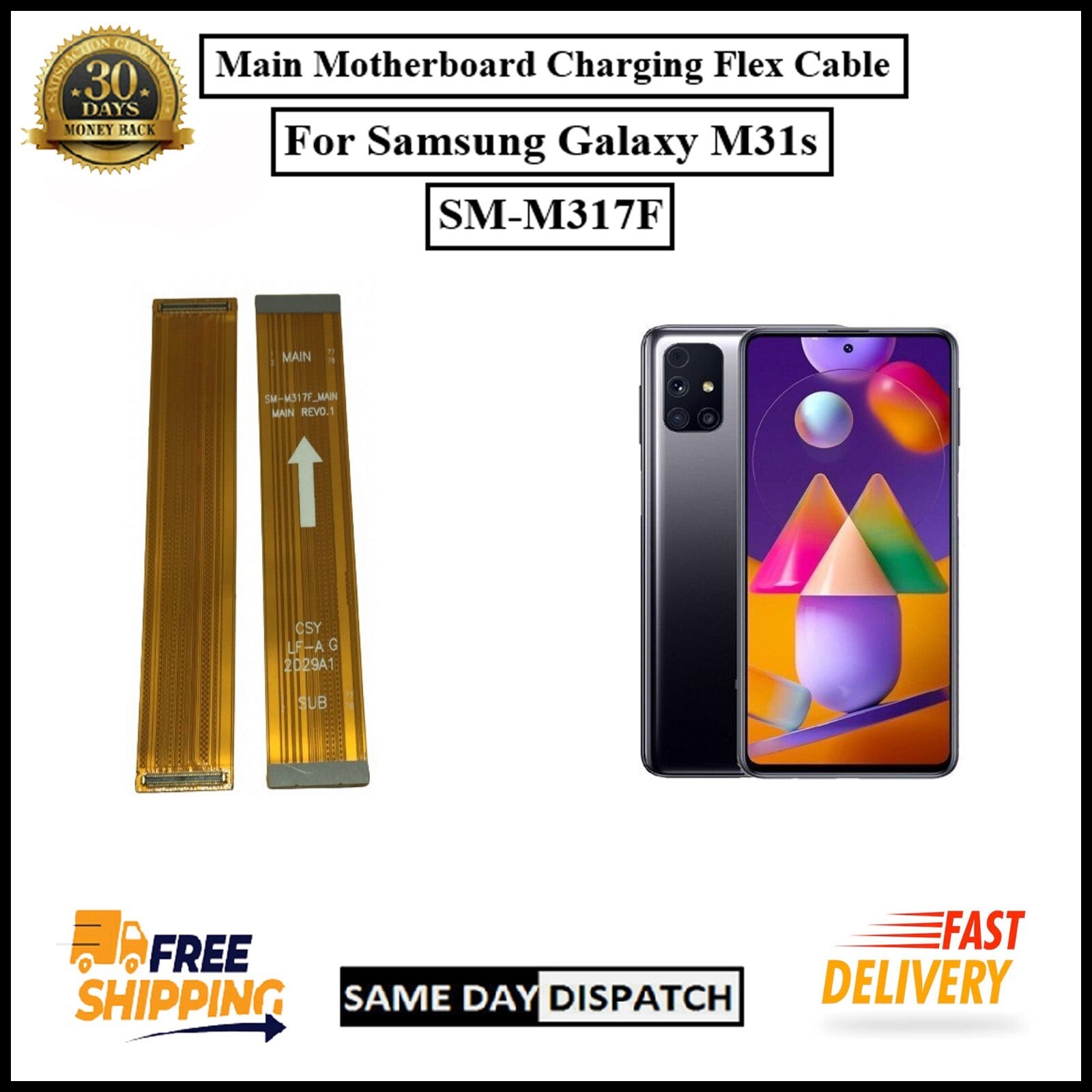 For Samsung Galaxy M31s / M317F Main Motherboard Charging Flex Cable Replacement