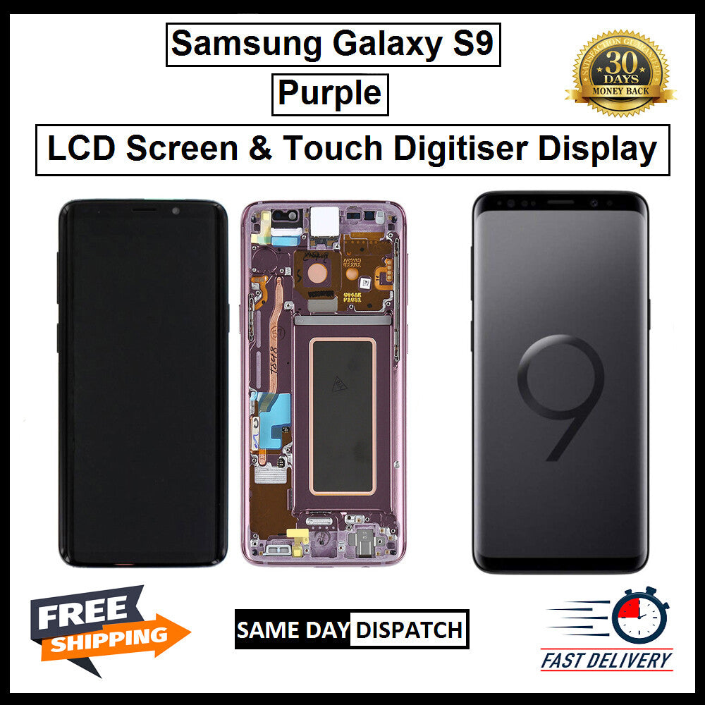 For Samsung Galaxy S9 purple Display Screen Touch Replacement LCD