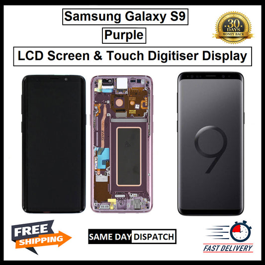For Samsung Galaxy S9 purple Display Screen Touch Replacement LCD