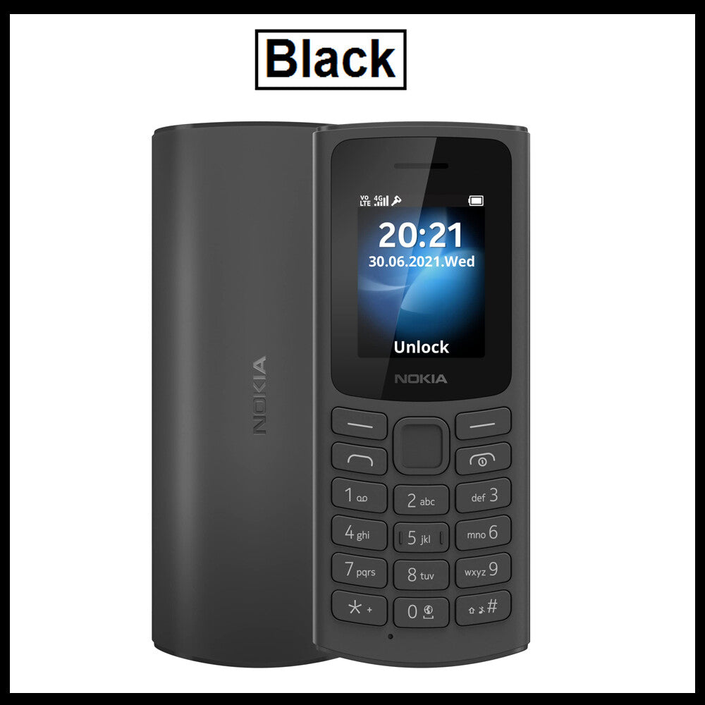 Nokia 105 4G LTE BIG Button & Unlocked ( Dual Sim ) & MP3 Player & FM Radio