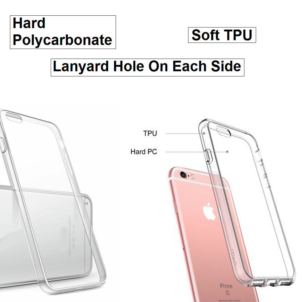 For Apple iPhone 6 Plus / 6s Plus Slim Clear Shockproof Gel Phone Cover