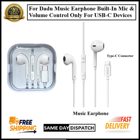 For Dadu Type-C Wired Earphones Headphones Handsfree Only For Type-C Devices