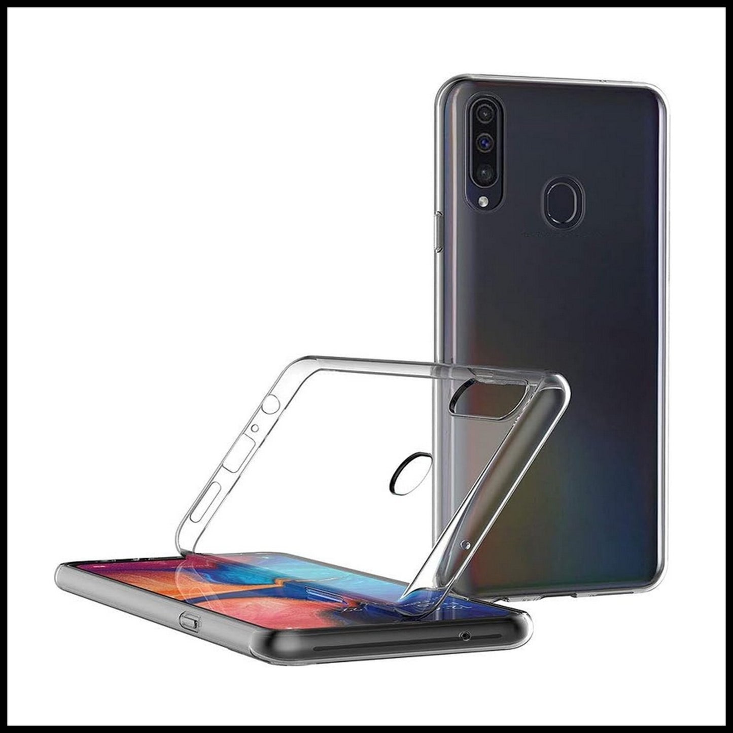 For Samsung Galaxy A20s Slim Clear Shockproof Gel Phone Cover