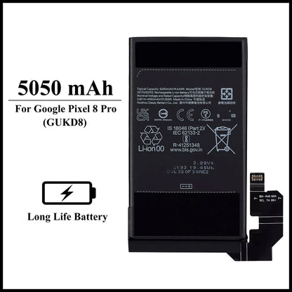 For Google Pixel 8 Pro (GUKD8) 5050mAh+ Internal Replacement Battery