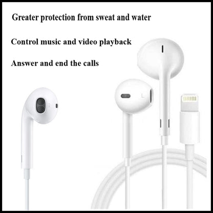 For Budi Wired Earphones With Lightning Connector