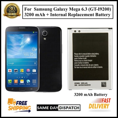 For Samsung Galaxy Mega 6.3 (GT-I9200) 3200mAh+ Internal Replacement Battery