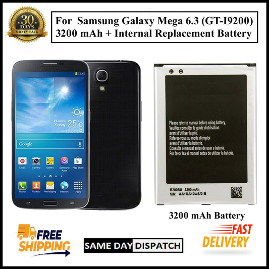 For Samsung Galaxy Mega 6.3 (GT-I9200) 3200mAh+ Internal Replacement Battery