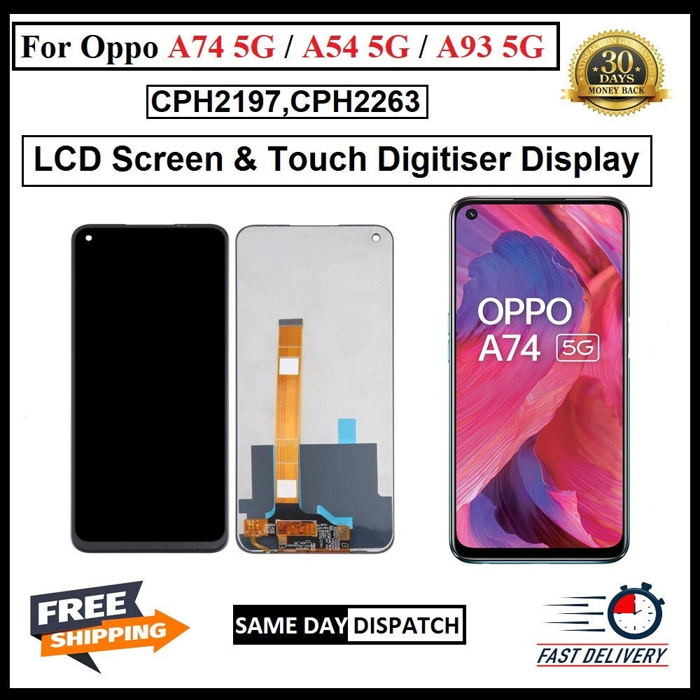 For Oppo A74 5G / A54 5G / A93 5G LCD Display Screen Touch Digitizer Replacement