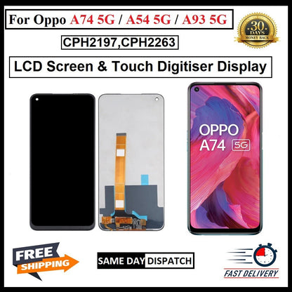 For Oppo A74 5G / A54 5G / A93 5G LCD Display Screen Touch Digitizer Replacement