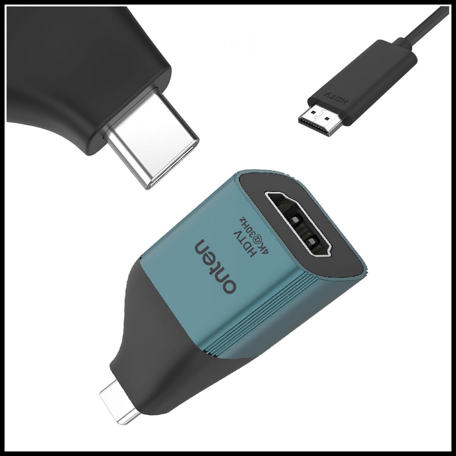 For Onten UC102H Type C Male To Female HDMI Adapter 4K 30Hz Converter