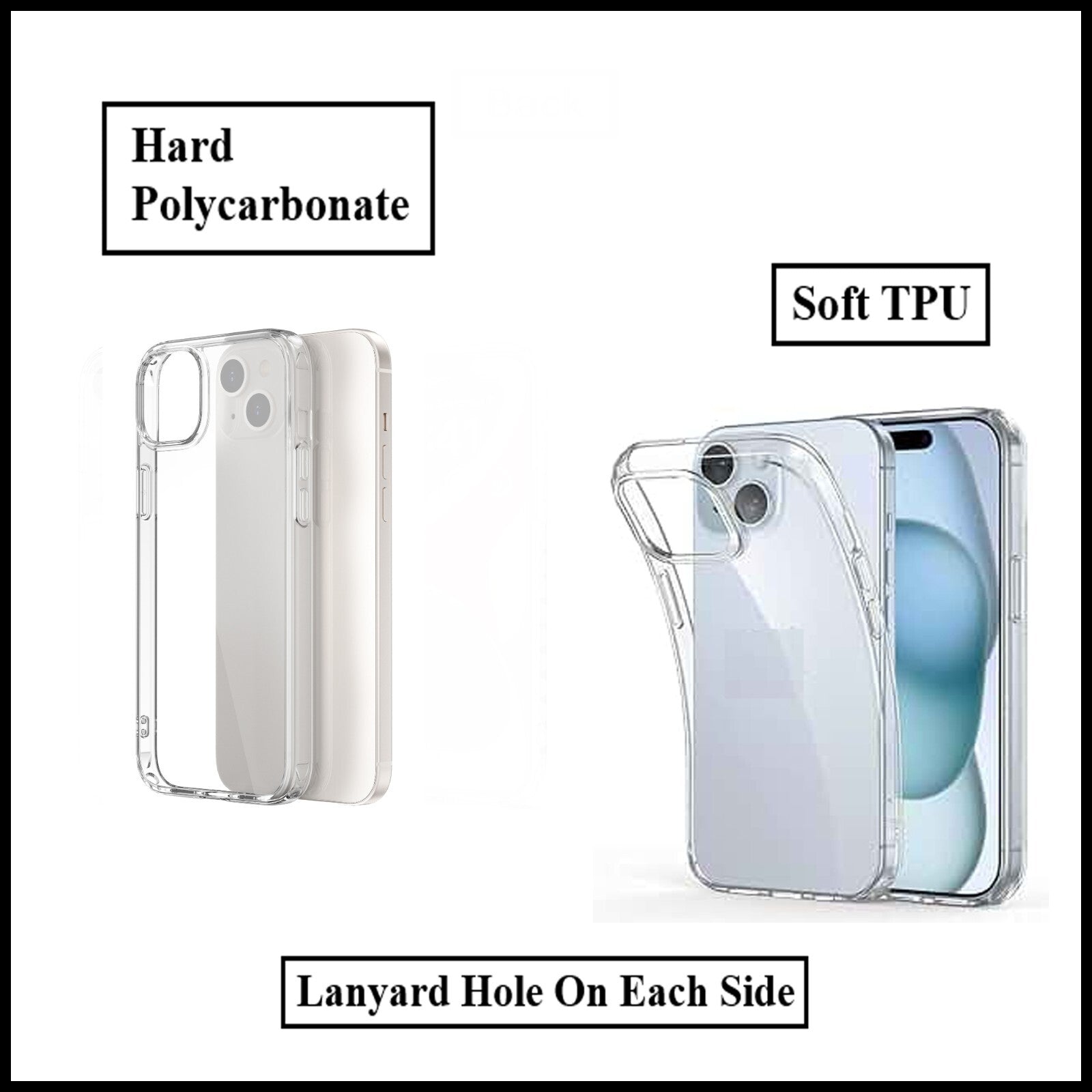 For Apple iPhone 15 Plus Slim Clear Shockproof Gel Phone Cover