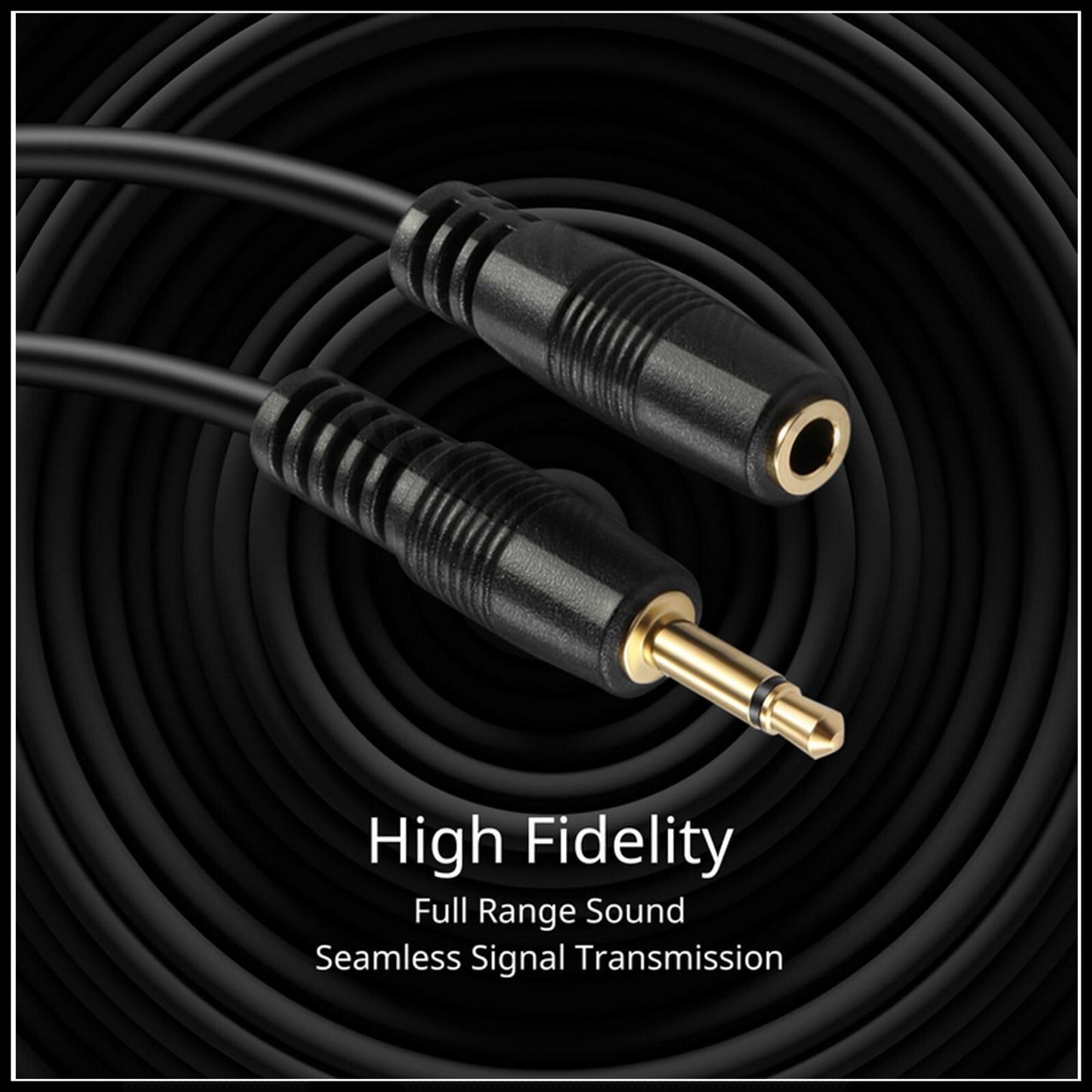 For 3.5mm Plug to Socket Lead Stereo AUX Headphone Extension Fast Cable (3M)