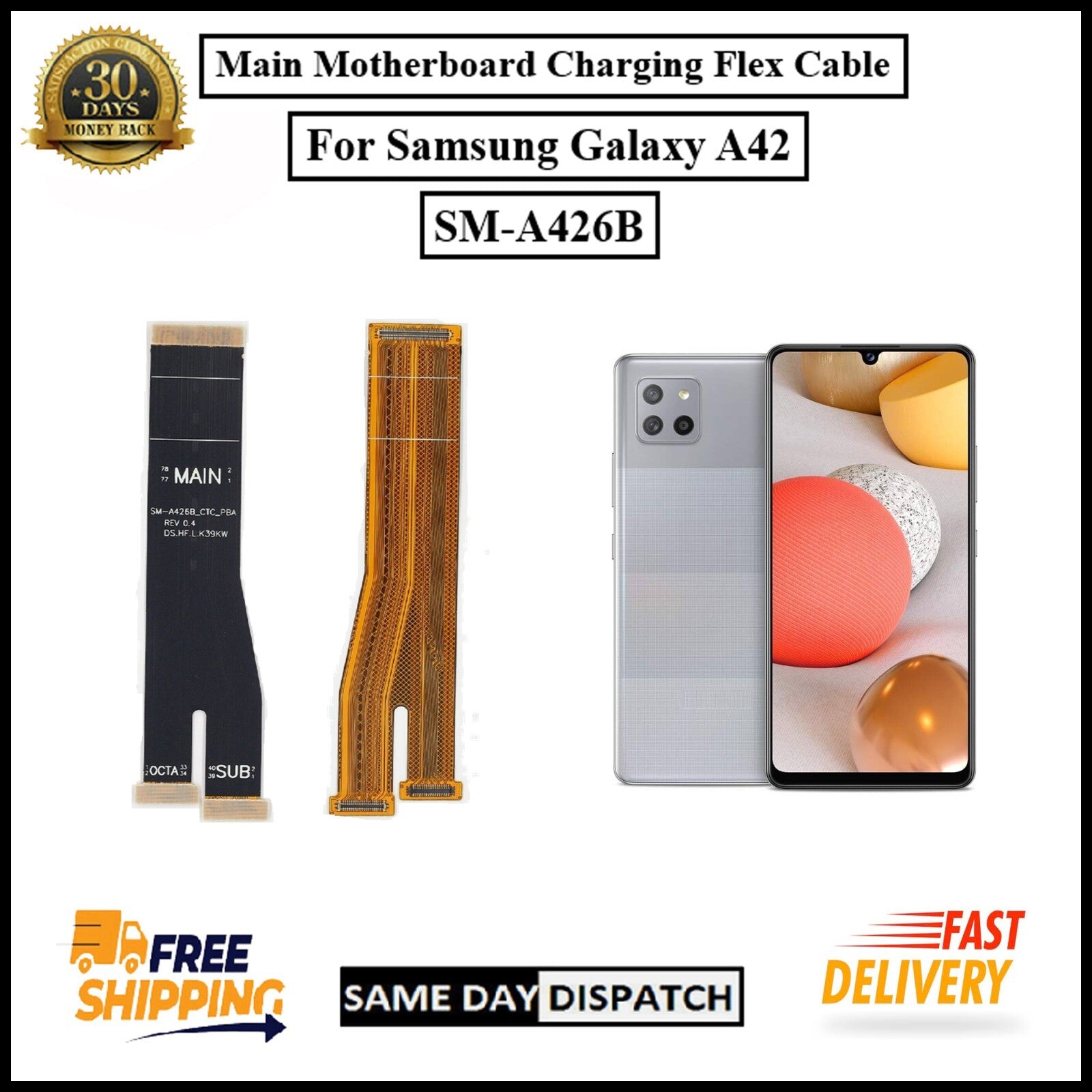 For Samsung Galaxy A42/SM-A426B Main Motherboard Charging Flex Cable Replacement
