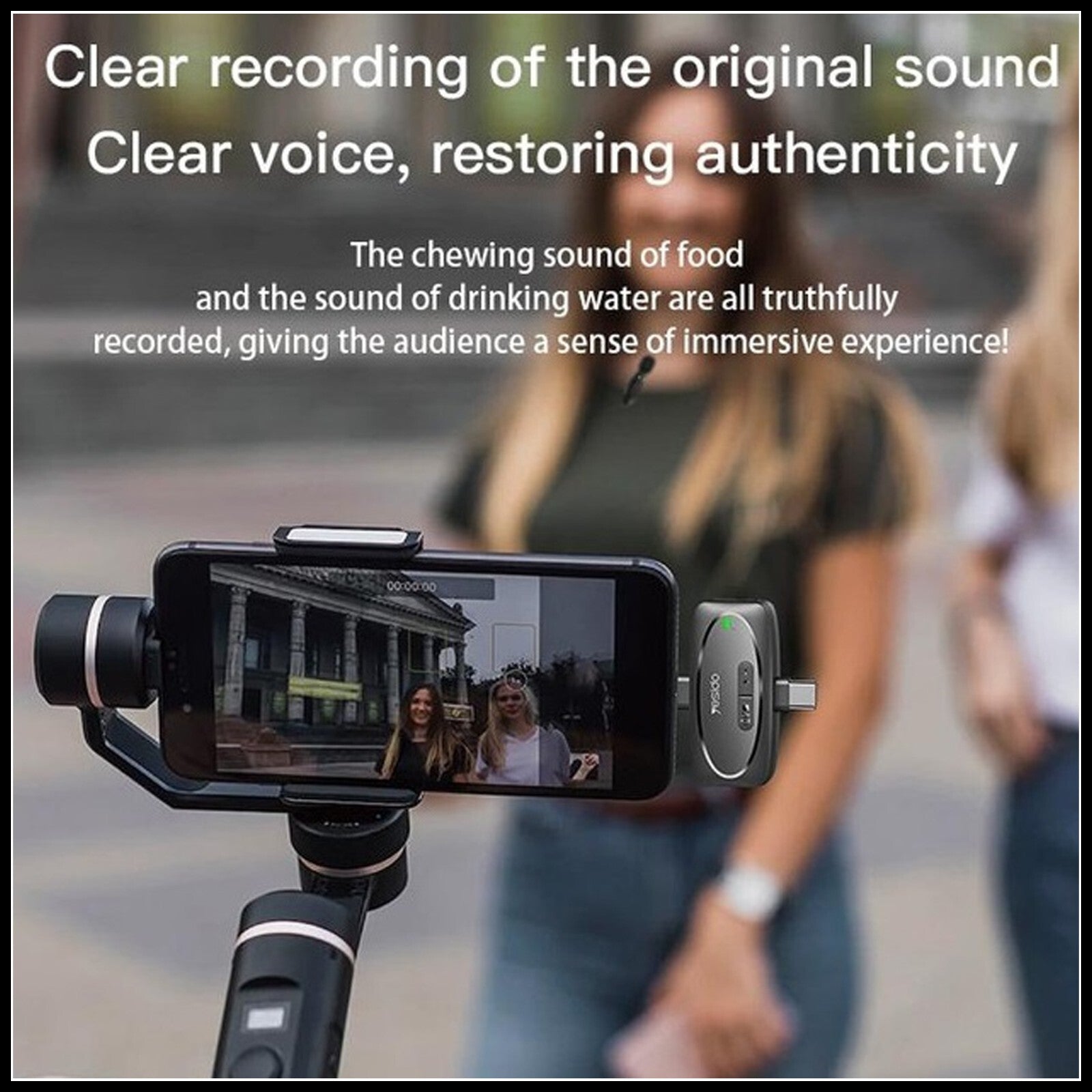 For YESIDO Lavalier Wireless For iPhone Lighting Microphone For Recording Vlog