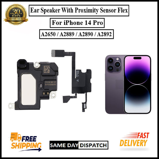 For iPhone 14 Pro Ear Speaker Sensor With Proximity Mic Earpiece Sensor Flex