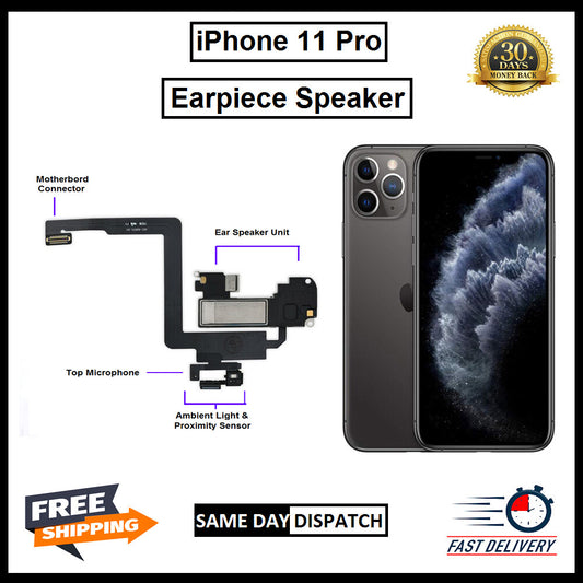 For Genuine 11 Pro Ear Speaker Flex Cable With Proximity Sensor Earpiece 