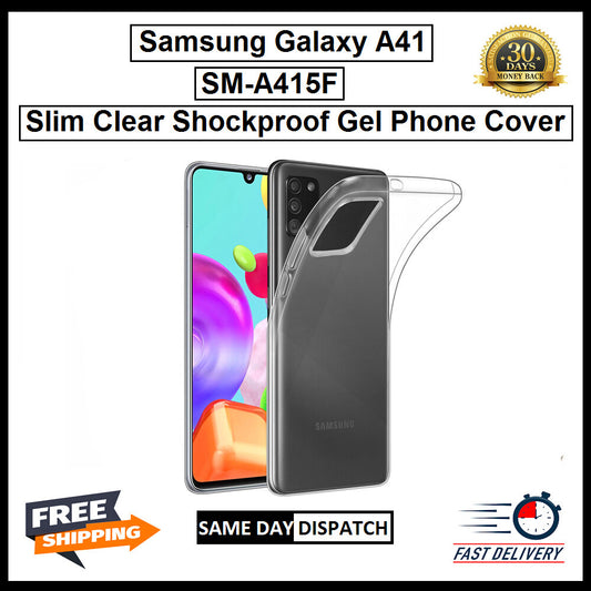 For Samsung Galaxy A41 / SM-A415F Slim Clear Shockproof Gel Phone Cover