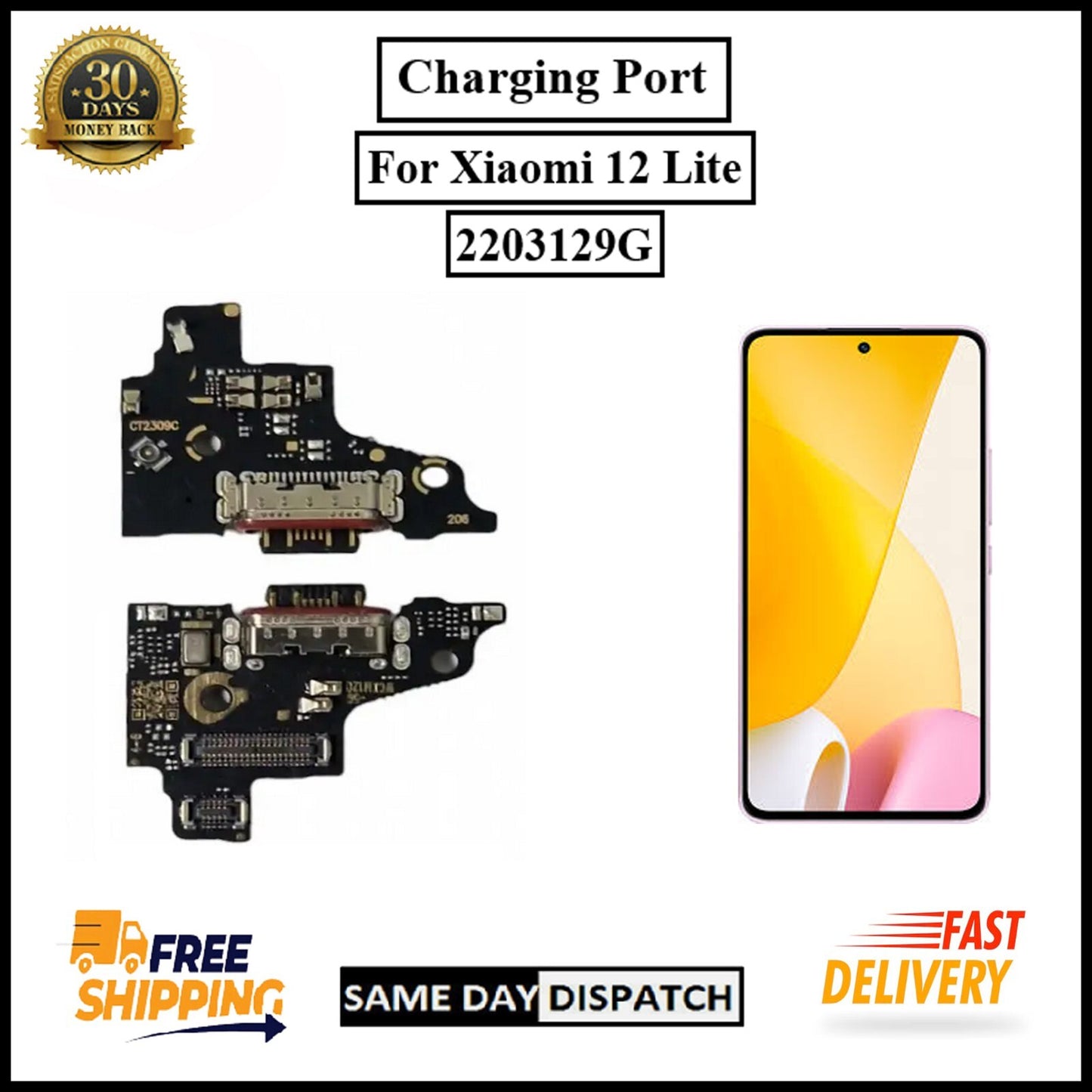 For Xiaomi 12 Lite / 2203129G Charging Port Board Connector Replacement