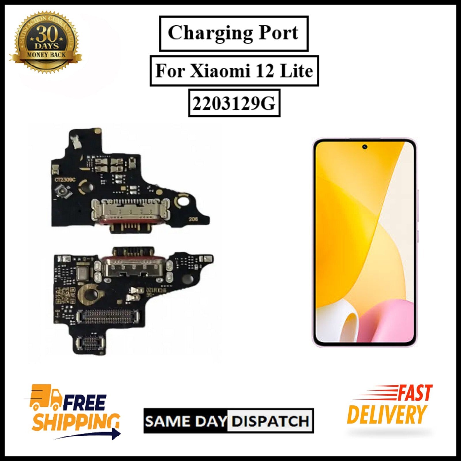 For Xiaomi 12 Lite / 2203129G Charging Port Board Connector Replacement