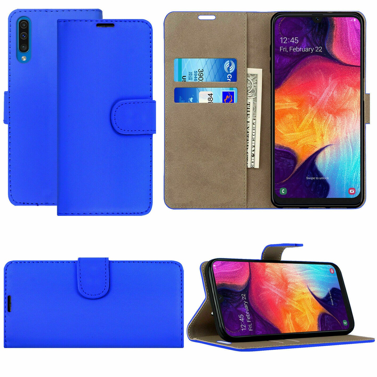 Leather Flip Case For Samsung A10A11A125GA20A30A31A40A41A50A51A60A70A71A80 A905G