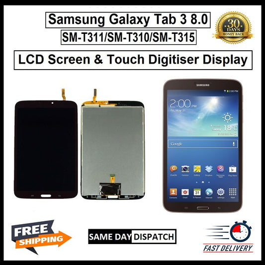 For Samsung Galaxy Tab 3 8.0 T311 T310 T315 LCD Display Touch Screen Replacement