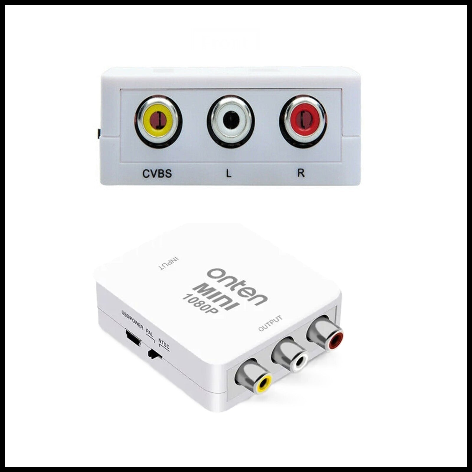 For ONTEN Mini HDMI to RCA Audio Video CVBS Adapter Converter For HDTV/DVD 1080P