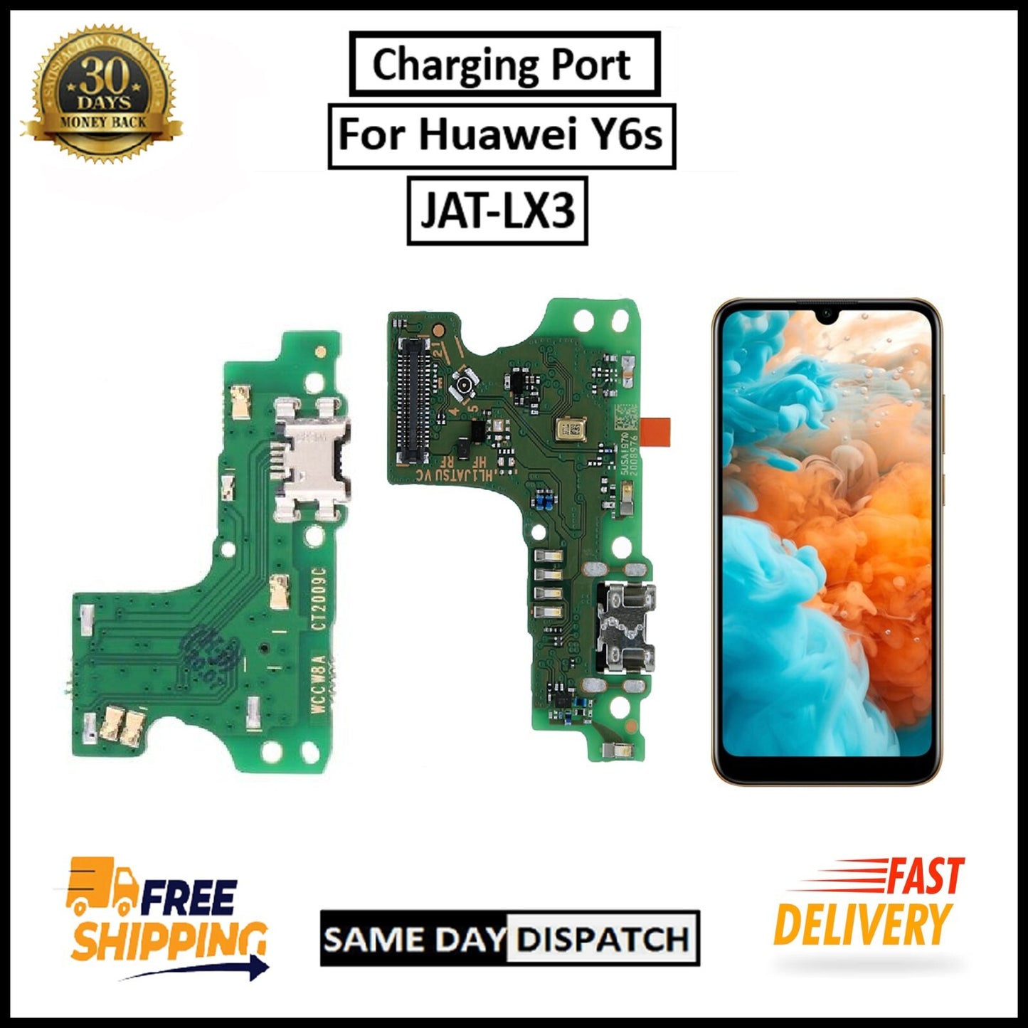 For Huawei Honor Y6s Replacement Charging Port Board Flex Connector