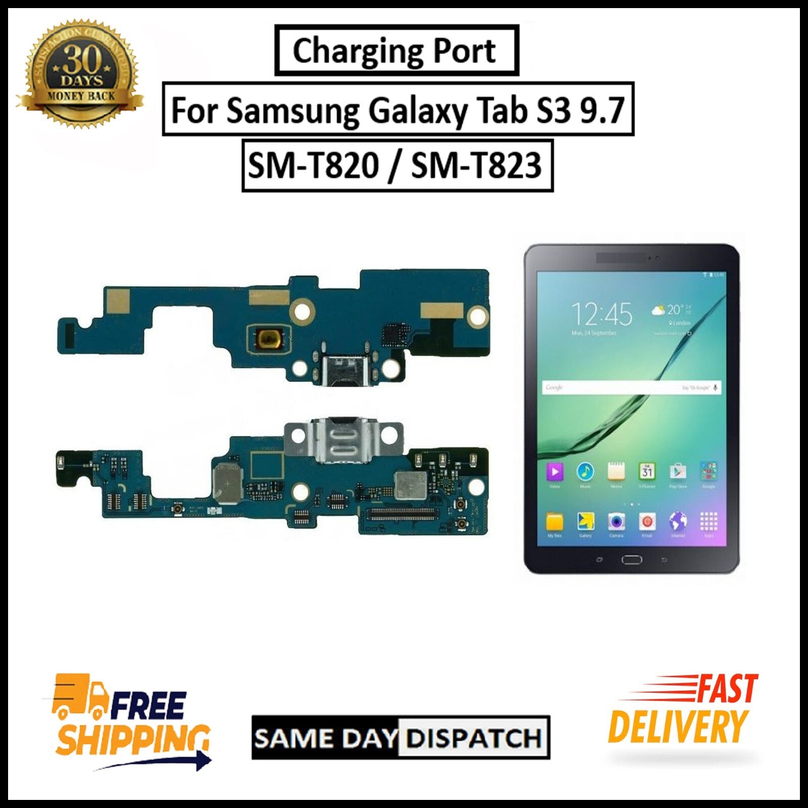 For Samsung Galaxy Tab S3 9.7 SM-T820 / SM-T823 Charging Port Board Replacement
