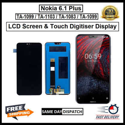 For Nokia 6.1 Plus LCD Screen Display Touch Digitizer Replacement Assembly 