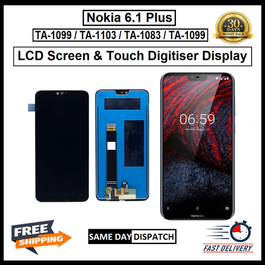 For Nokia 6.1 Plus LCD Screen Display Touch Digitizer Replacement Assembly 