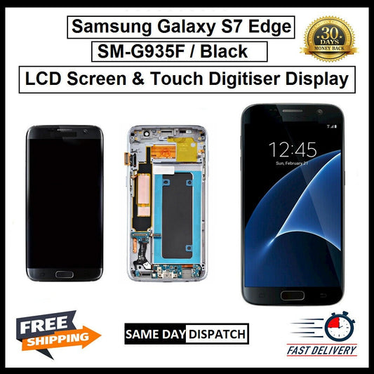 For Samsung Galaxy S7 Edge /SM-G935F BLK LCD Display Touch Digitizer Replacement