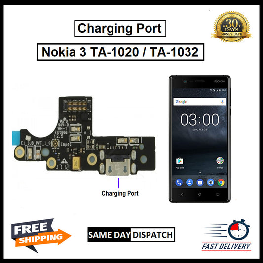 For Nokia 3 ( TA 1020 /TA 1032 ) Micro Charging Port Board Connector Replacement