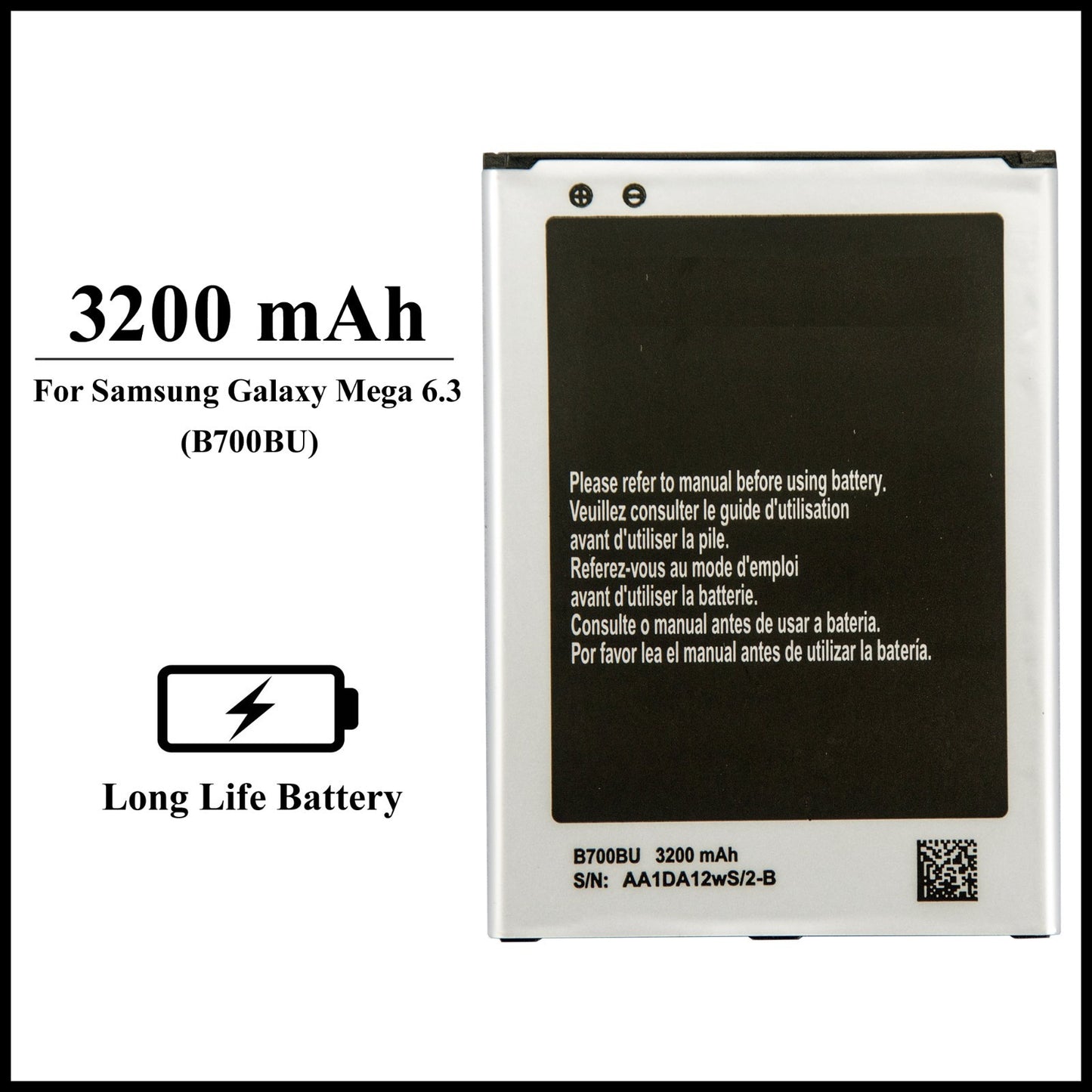 For Samsung Galaxy Mega 6.3 (GT-I9200) 3200mAh+ Internal Replacement Battery