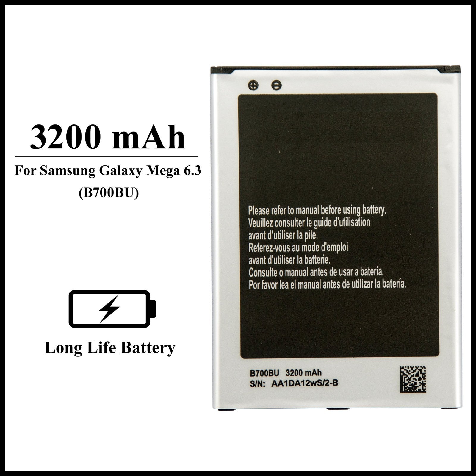For Samsung Galaxy Mega 6.3 (GT-I9200) 3200mAh+ Internal Replacement Battery
