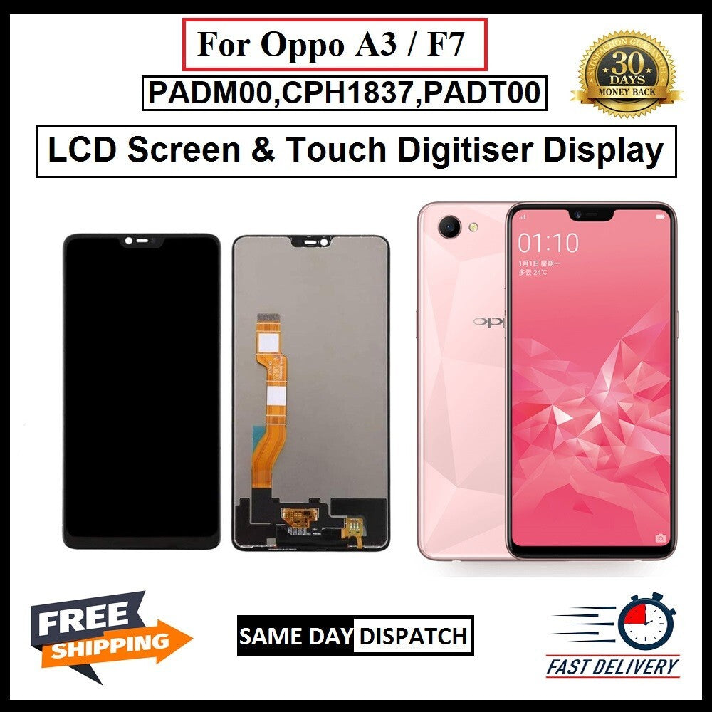 For Oppo A3 / F7 LCD Display Screen Touch Digitizer Replacement