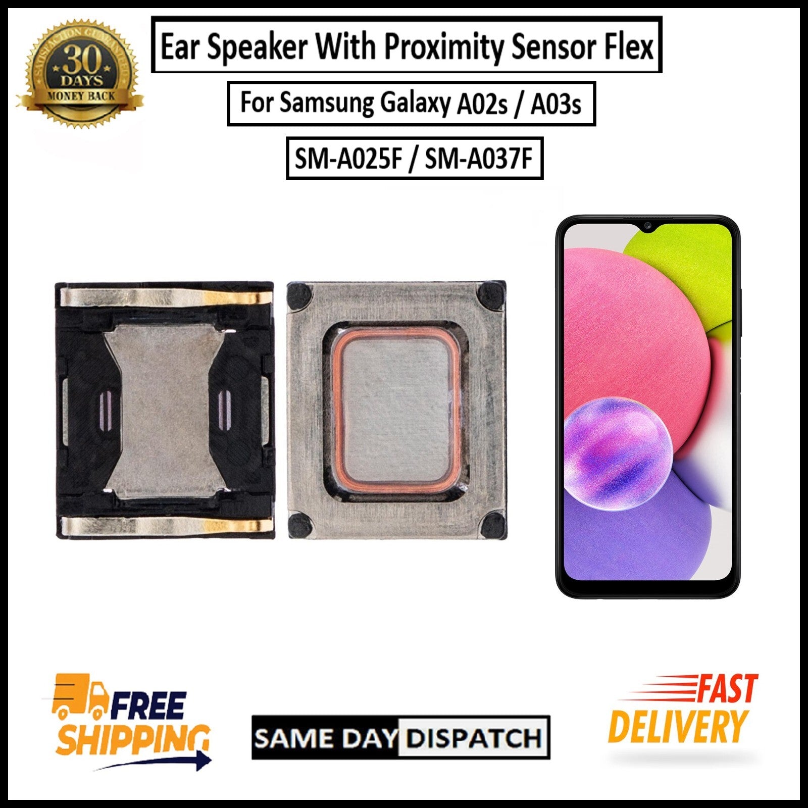 For Samsung Galaxy A02s / A03s  Ear Speaker Flex With Proximity Sensor Earpiece