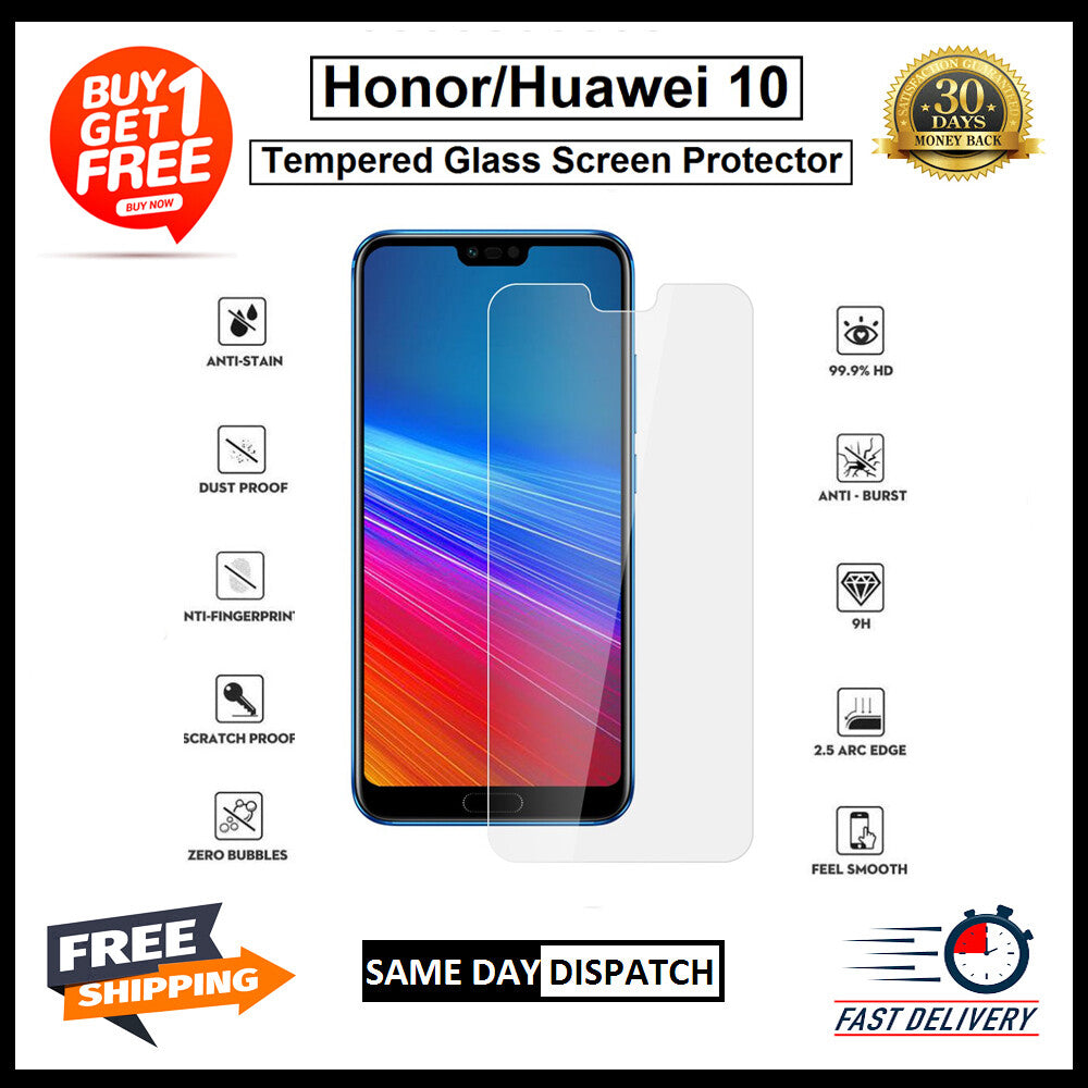 2 Pack Huawei Honor 6X 7X 8X 9X 10 8S 7A / Mate 10 Lite Tempered Glass Protector