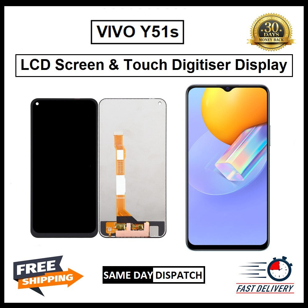 For Vivo Y51s  Display Screen Touch Digitizer Replacement  LCD