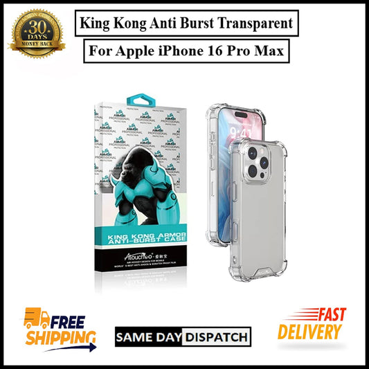 For Apple iPhone 16 Pro Max King Kong Anti Burst & Silicon Shockproof Case Cover