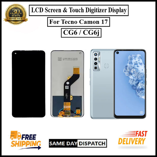 For Tecno Camon 17 / CG6 / CG6j LCD Display screen Touch Digitizer Replacement