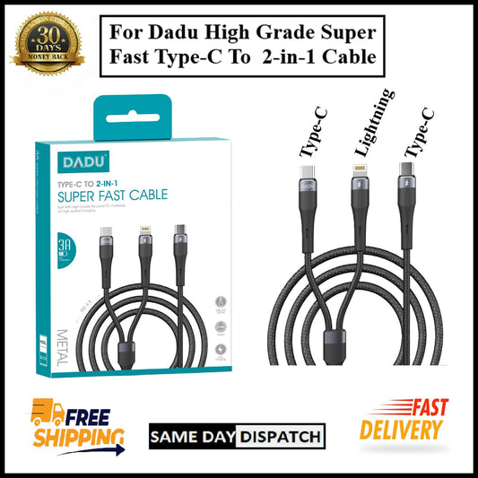 For Dadu Type-C to 2-in-1 Super Fast Charging Cable Type-C & iPhone