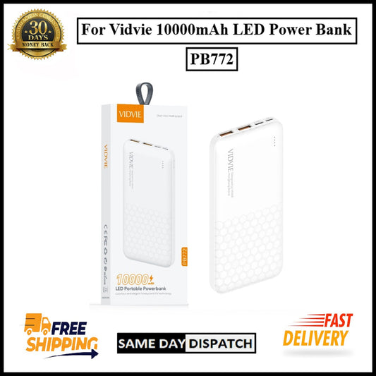 For Vidvie (PB772) 10000mAh LED Power Bank Fast Charging